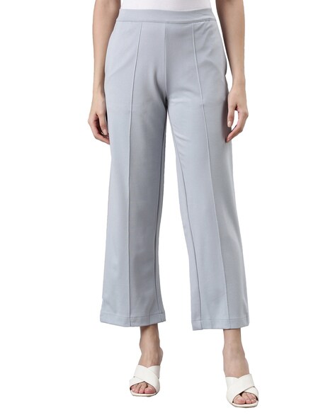 High-Rise Pants with Elasticated Waistband Price in India