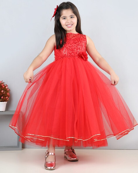 Net Fancy Designer Kids dusty rose Frock TBJN21-81DR at Rs 550 in Faridabad