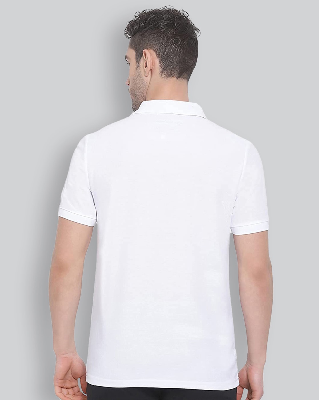 White polo outlet t shirt back