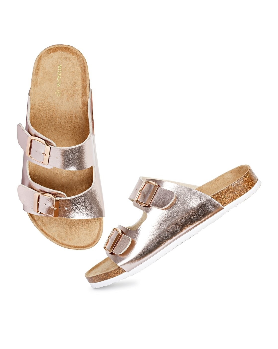 Silver two strap discount sandals