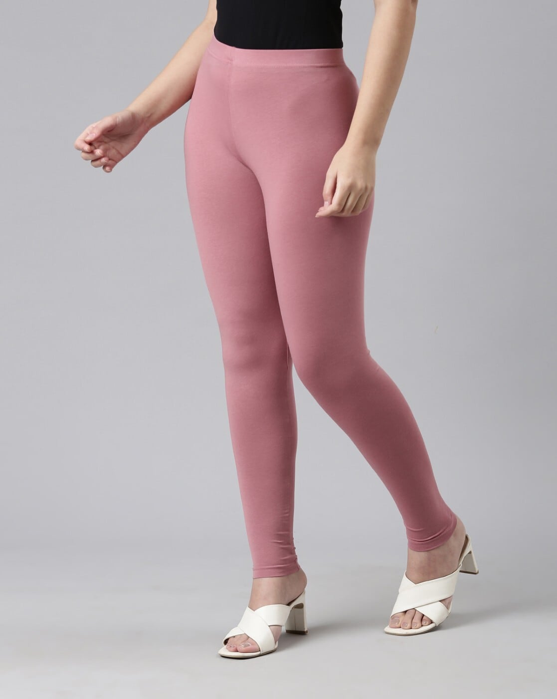 Buy Go Colors Women Purple Solid Stretch Leggings Online at Best Prices in  India - JioMart.