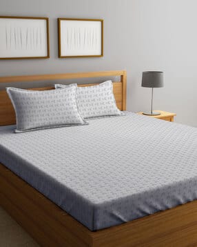 300 TC Printed King Bedsheet with Pillow Covers-image-6