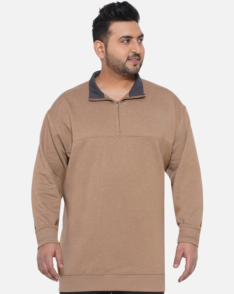 Half zip front sweatshirt on sale