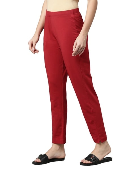 Buy Cherry Red Salwars & Churidars for Women by GO COLORS Online