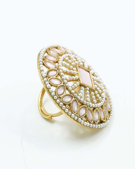 Buy Gold plated Imitation Jewelry Designer adjustable Size Finger Rings  Online - Griiham