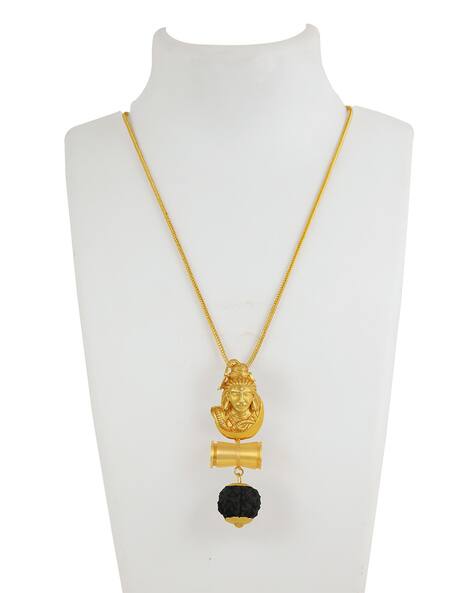 CHARMS Gold-Plated Chain with Rudraksh Pendant