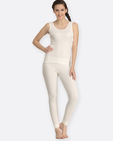 FOG cream thermal leggings - Athletic apparel