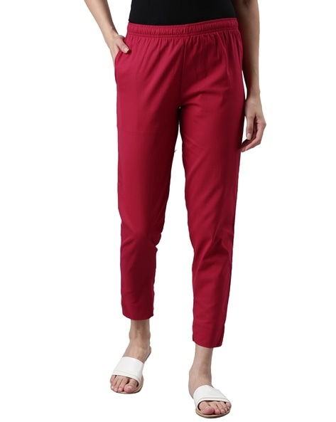 Cotton Pants with Elasticated Waist & Insert pockets Price in India