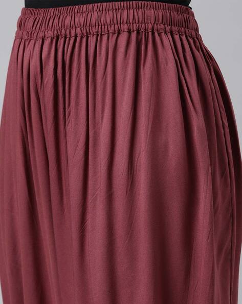 Solid Light Wine Velour Ultra Warm Pants for Women | Buy Online at GoColors