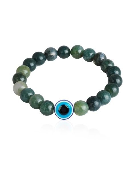 evil eye bracelet, neon green -fec – ManinoCo