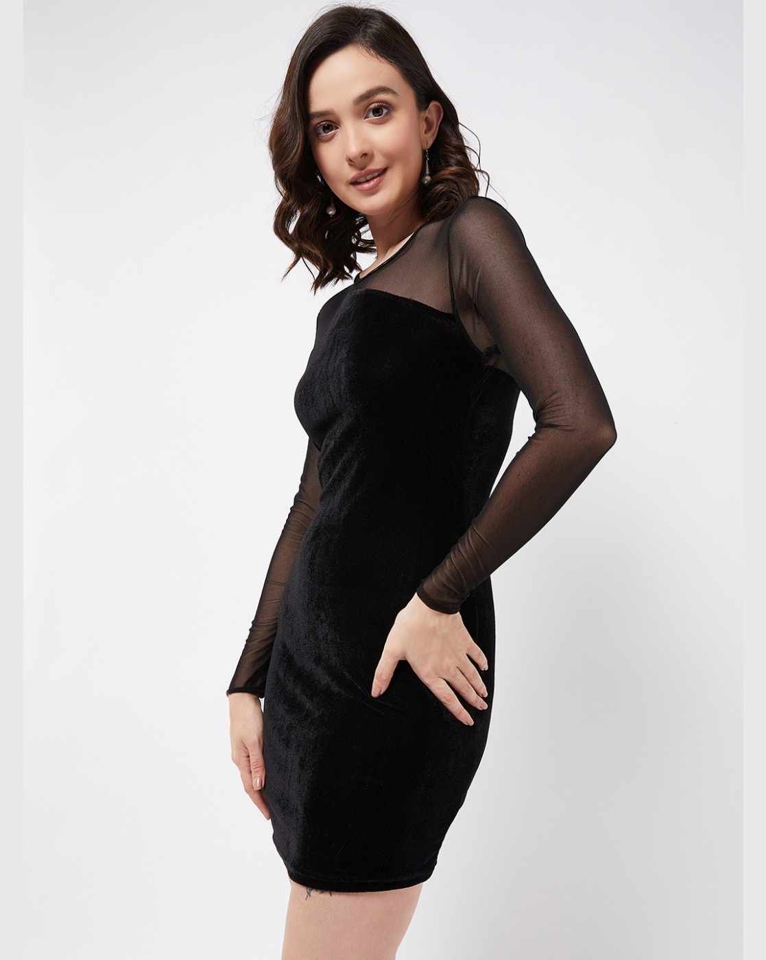 Discover more than 181 black full sleeve bodycon dress latest