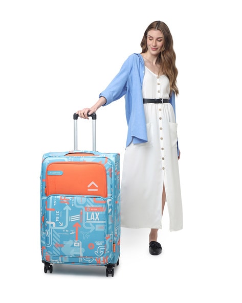 Blue Hard Travel Suitcase  cabin trolley bags - uppercase