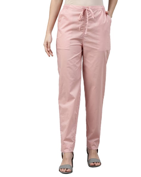 Buy GO COLORS Women Light Beige Mid Rise Viscose Casual Pants - S/M at  Amazon.in