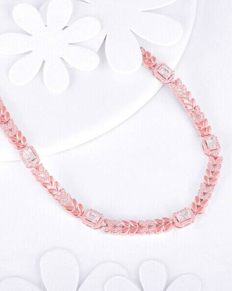 Giva Sterling Silver Rose Gold-Plated Braided Necklace