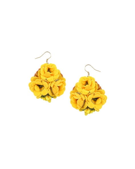 Mustard Yellow Stud Earrings by Candi Cove Designs – Candi Cove Designs