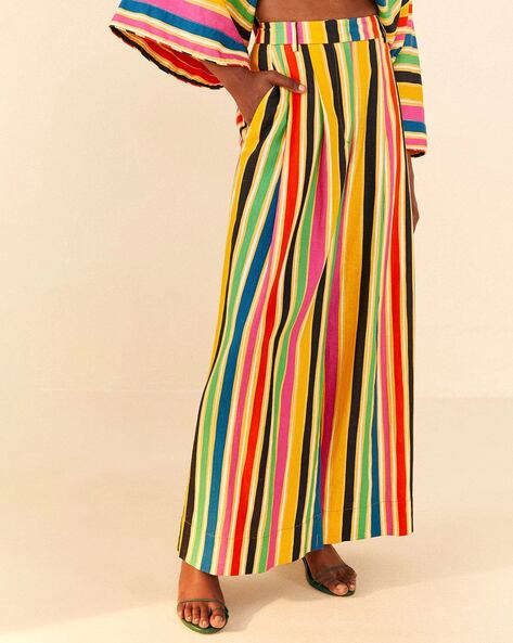 Buy FARM RIO Rainbow Striped Relaxed Fit Pants