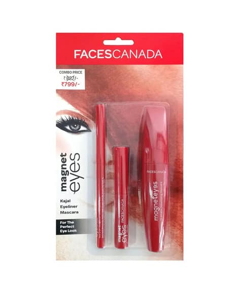 Faces Canada Magneteyes Range Trio Pack - Black 13.35 g Kajal + Eyeliner + Mascara