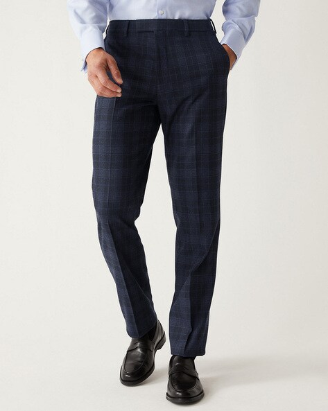 Marks & Spencer St. Michael Dress Pants Mens 32x31 Black Straight Pleated  Slacks | eBay