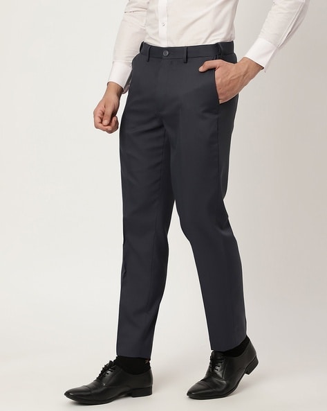 Buy Navy Blue Trousers & Pants for Women by Marks & Spencer Online