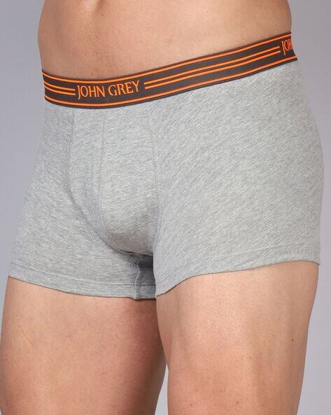 Heathered Trunks with Logo Waistband