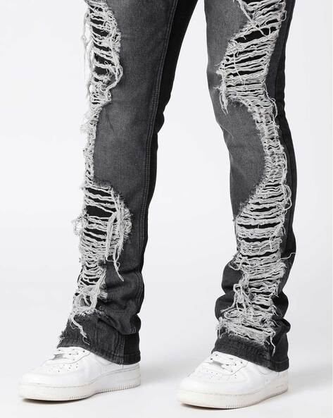 Andersson Bell Scratch Curved Wide Jeans Black – OALLERY