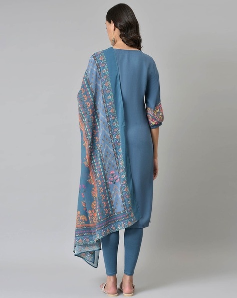 Printed leggings dupatta top set