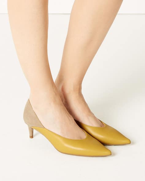 Heeled Shoes Ochre Court Shoes Buy Ochre Yellow Heeled Shoes For