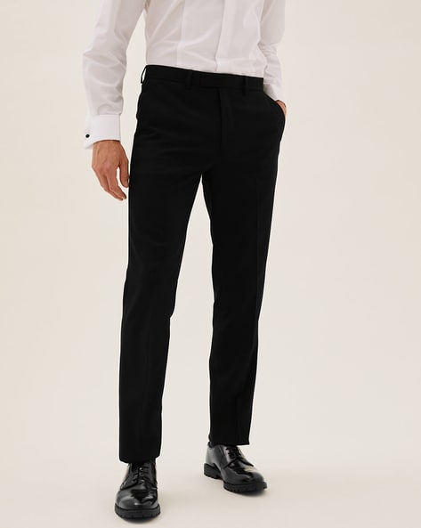 Men's Slim Fit Suit Separate Pants Flat Front Performance Dress Pants -  Walmart.com