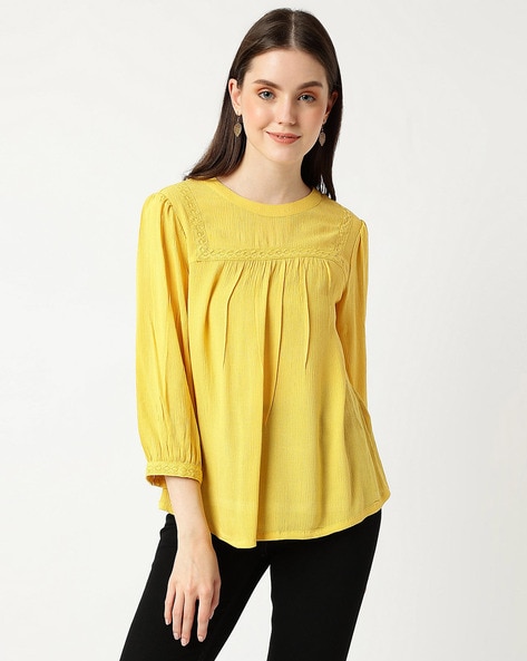 Buy Yellow Tops for Women by Marks & Spencer Online