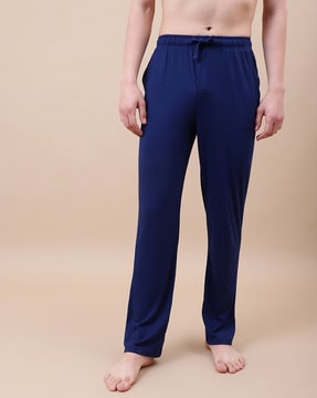 Navy Blue Checked Premium Cotton Lounge Pant Pajama Online In India  SizeShirt M Color Navy