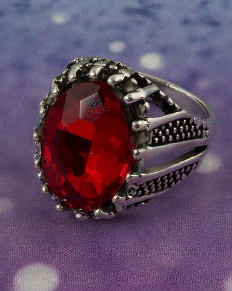 Buy Garnet Men's Ring, Silver Ring for Men, Garnet Ring for Men, Natural Garnet  Ring, Art Deco Ring , Wedding Ring for Men's , Gift for Him Online in India  - Etsy