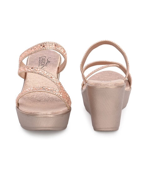 Rose gold best sale platform wedges