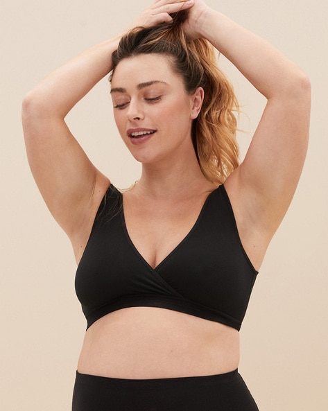 Marks & Spencer M&S Black Non Wired Padded Sports Maternity