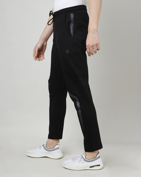 Men Panelled Slim Fit Track Pants