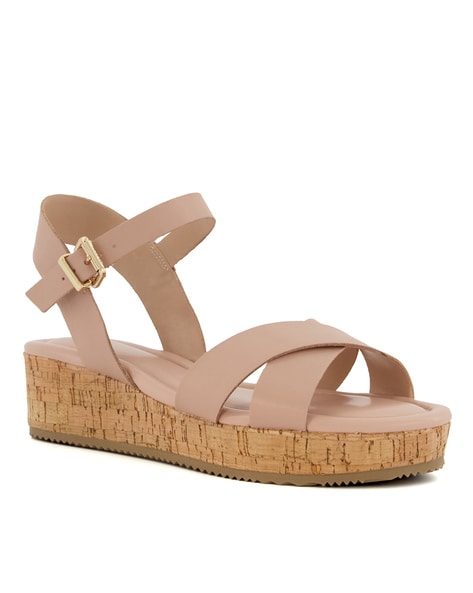 Caress Cross Strap Wedge Sandal | SAS Shoes