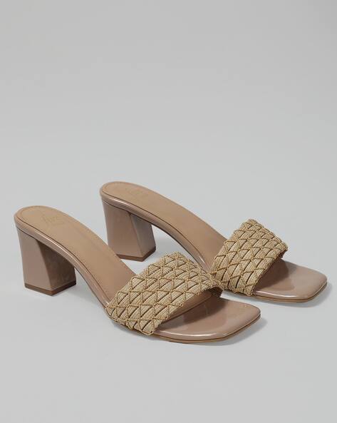 Slip-On Block Heeled Sandals