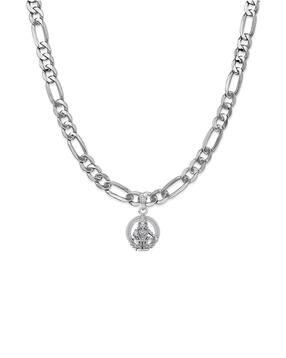akshat sapphire Sterling Silver Ayyappa Pendant with Chain-picture-42
