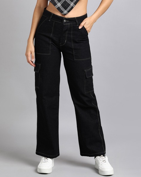 Buy Black Jeans & Jeggings for Women by QEBOO Online