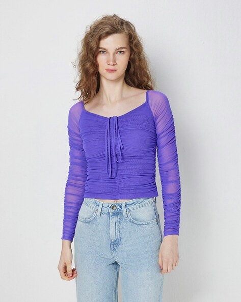 Purple Jeans Tops - Buy Purple Jeans Tops online in India