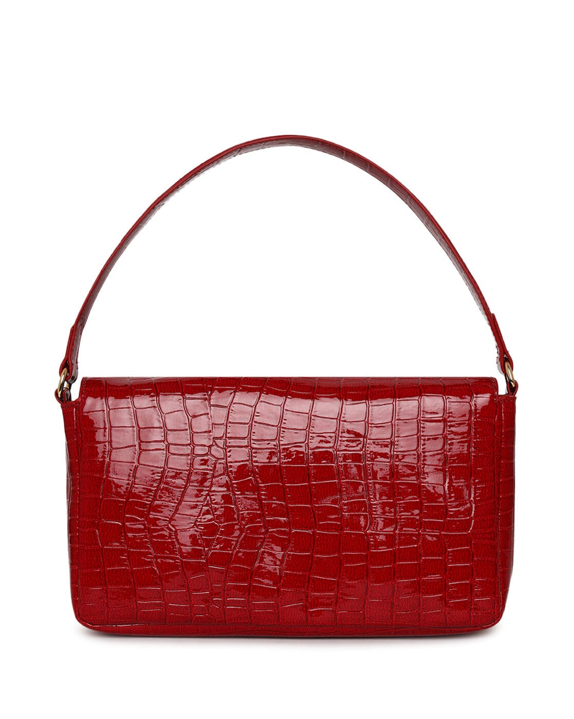 Buy KLEIO Red Croco Textured Backpack for Women