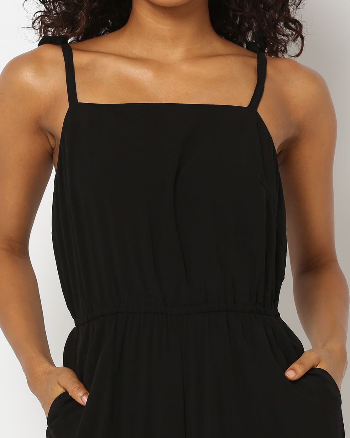Boden Strappy Jersey Jumpsuit in Black | Lyst