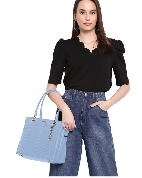 Structured Vera Pelle Leather Handbag Top Handle Bag Bowling Bag Shoulder  Bag