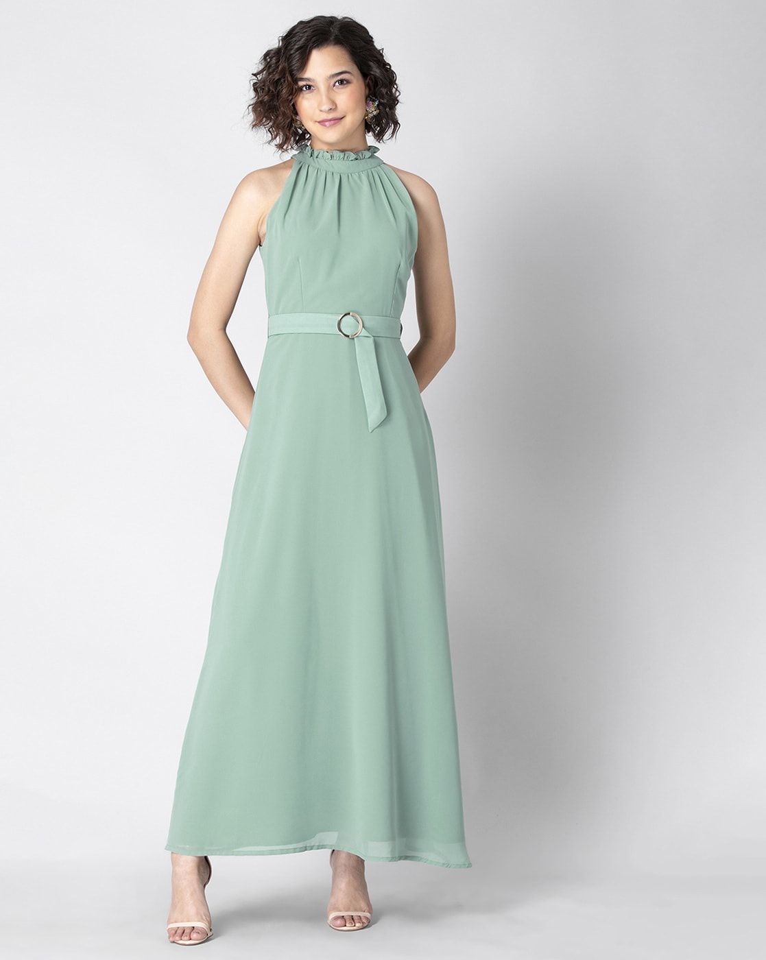 Buy Green Dresses for Women by FABALLEY Online