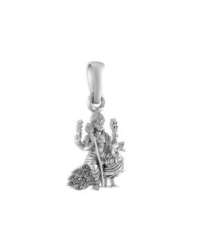 akshat sapphire Sterling Silver Murugan Pendant with Chain-picture-16