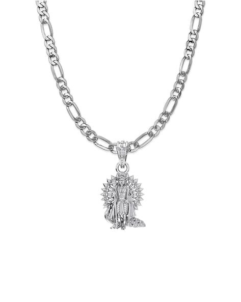 Buy Akshat Sapphire Sterling Silver (92.5% purity) God Jesus Christ Pendant  for Men & Women Pure Silver Lord Isa masih Locket for Good Health & Wealth  Online at Best Prices in India -