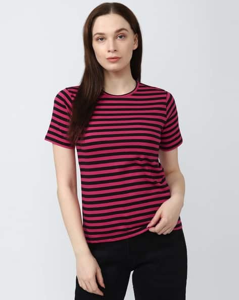 Striped Crew-Neck T-Shirt