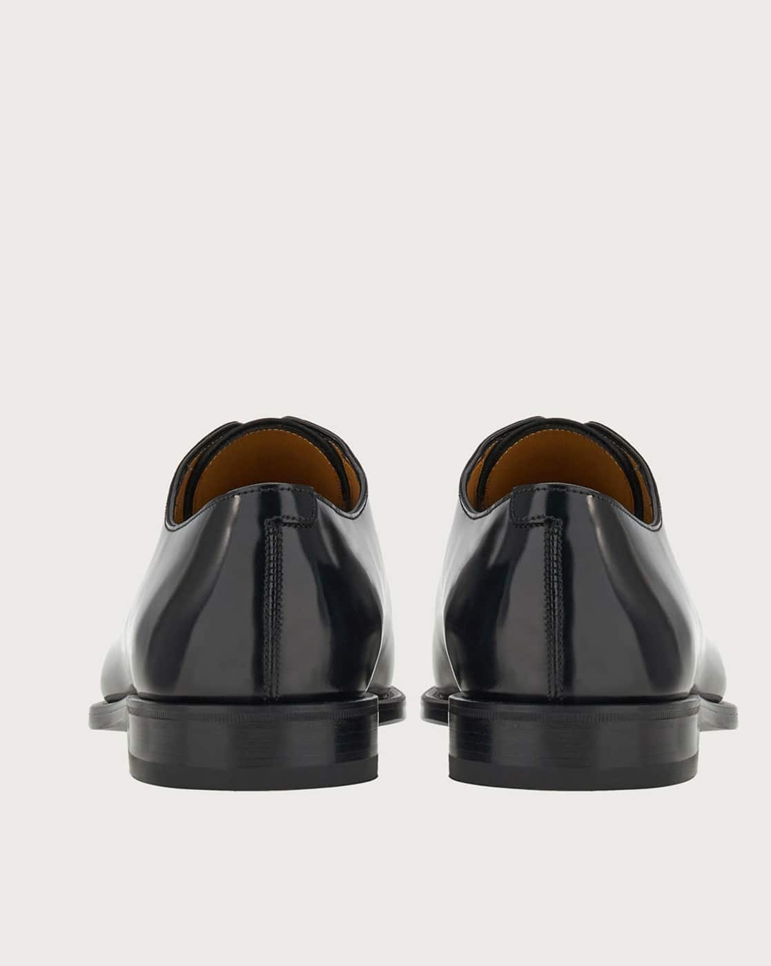 Buy Ferragamo Square-Toe Lace-Up Oxfords | Black Color Men