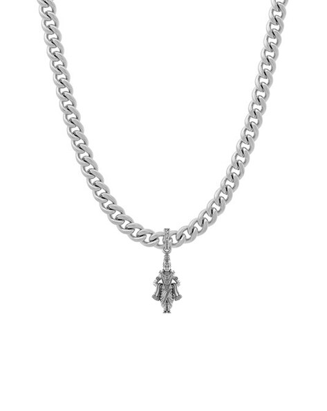 Super versatile basic boys unisex 925 sterling silver necklace-checkered  chain. round bead chain. chain chain. too corner chain - Shop Secret Summer  Jewellery Necklaces - Pinkoi