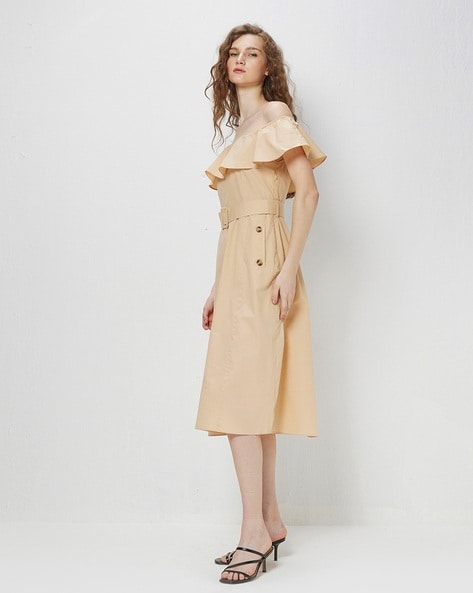 Off shoulder hotsell trench dress