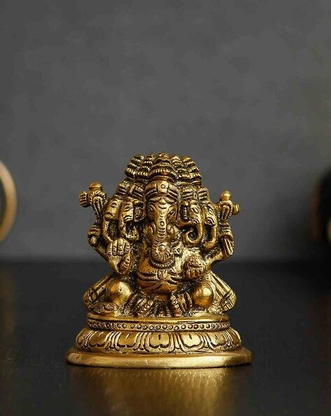 PINNY Purple Clay Ganesha Mammon Statues Budas Decoracion